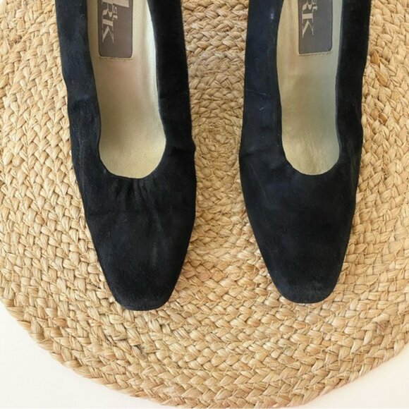 VINTAGE Suede Heels in Black - 9.5 - Picture 8 of 16